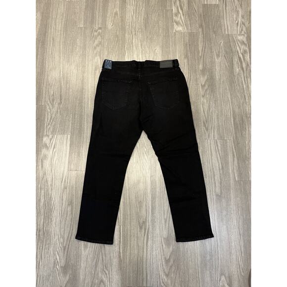 NWT Lucky Brand Jeans Mens 36x30 Black 412 Athletic Slim Dark Wash Stretch Denim - Picture 4 of 7